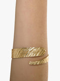 TUTTI textured gold wrap bangle 6.3cm, imported from the UK