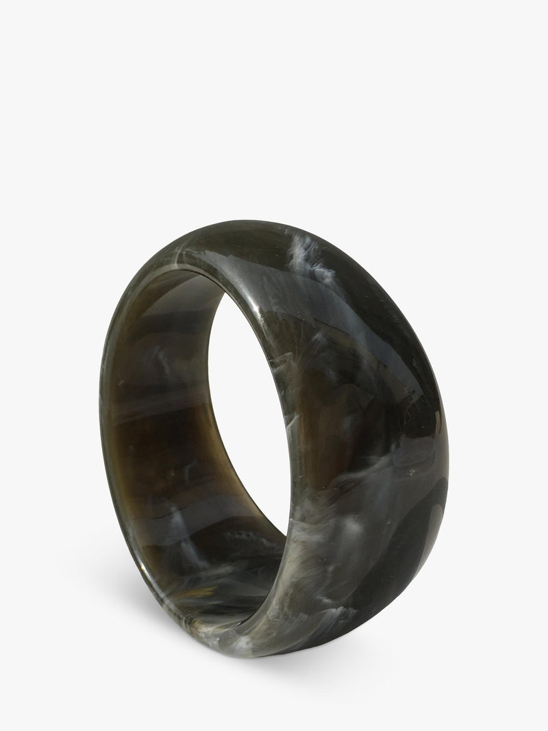 TUTTI grey resin statement bangle, imported from the UK