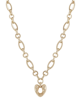 John Lewis TUTTI Chunky Chain Heart Pendant Necklace, Gold- Buy online at McGrocer