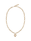 TUTTI chunky chain heart pendant necklace gold, UK version