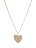 TUTTI textured heart pendant necklace gold (British brand)