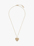 TUTTI textured heart pendant necklace gold (British brand)
