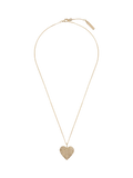 TUTTI textured heart pendant necklace gold (British brand)