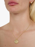 TUTTI textured disc pendant necklace - British product