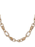 TUTTI gold flat waved chain necklace with adjustable length (British brand)