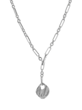 TUTTI silver disc pendant chain necklace 70cm (British brand)