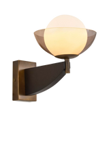 John Lewis MADE Layla Glass Orb Wall Light, Black- Buy online at McGrocer