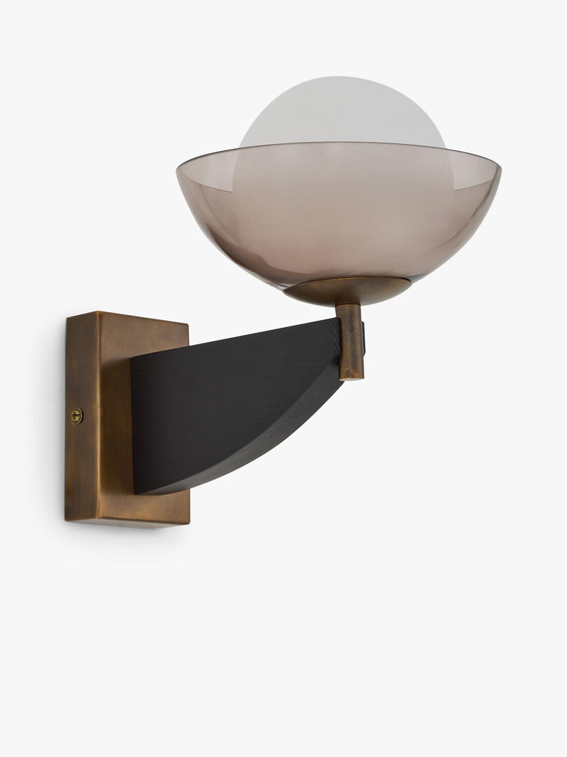 MADE Layla black glass orb wall light, UK version