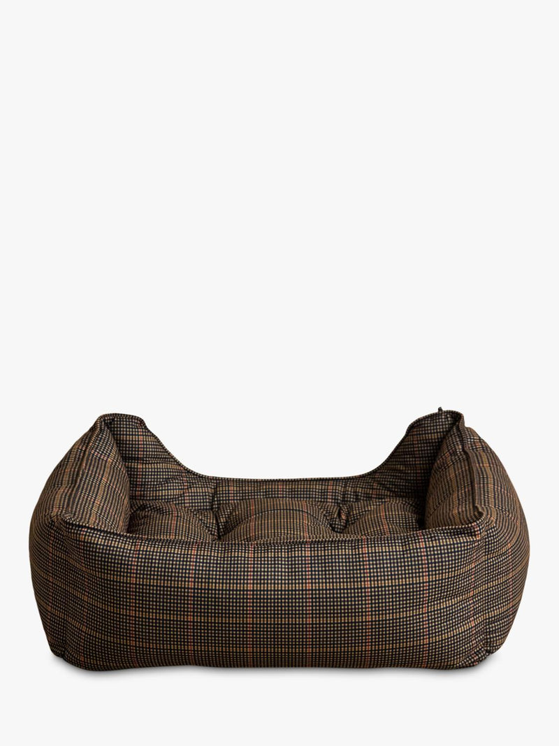 Joules Henson Check pet bed with padded sides, UK version