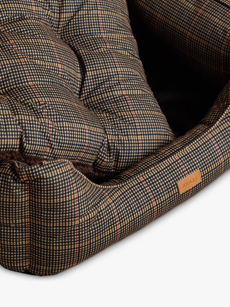 Joules Henson Check pet bed with padded sides, UK version