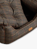 Joules Henson Check pet bed with padded sides, UK version