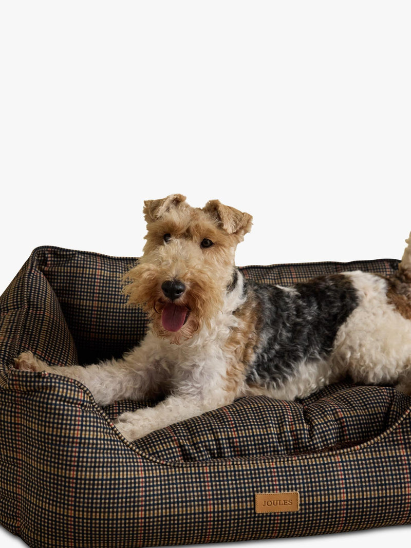 Joules Henson Check rectangular pet bed, UK version