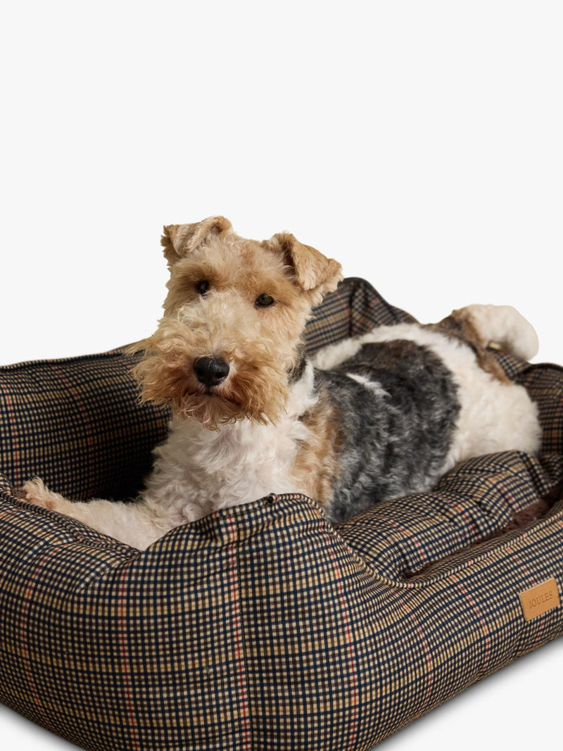 Joules Henson Check rectangular pet bed, UK version