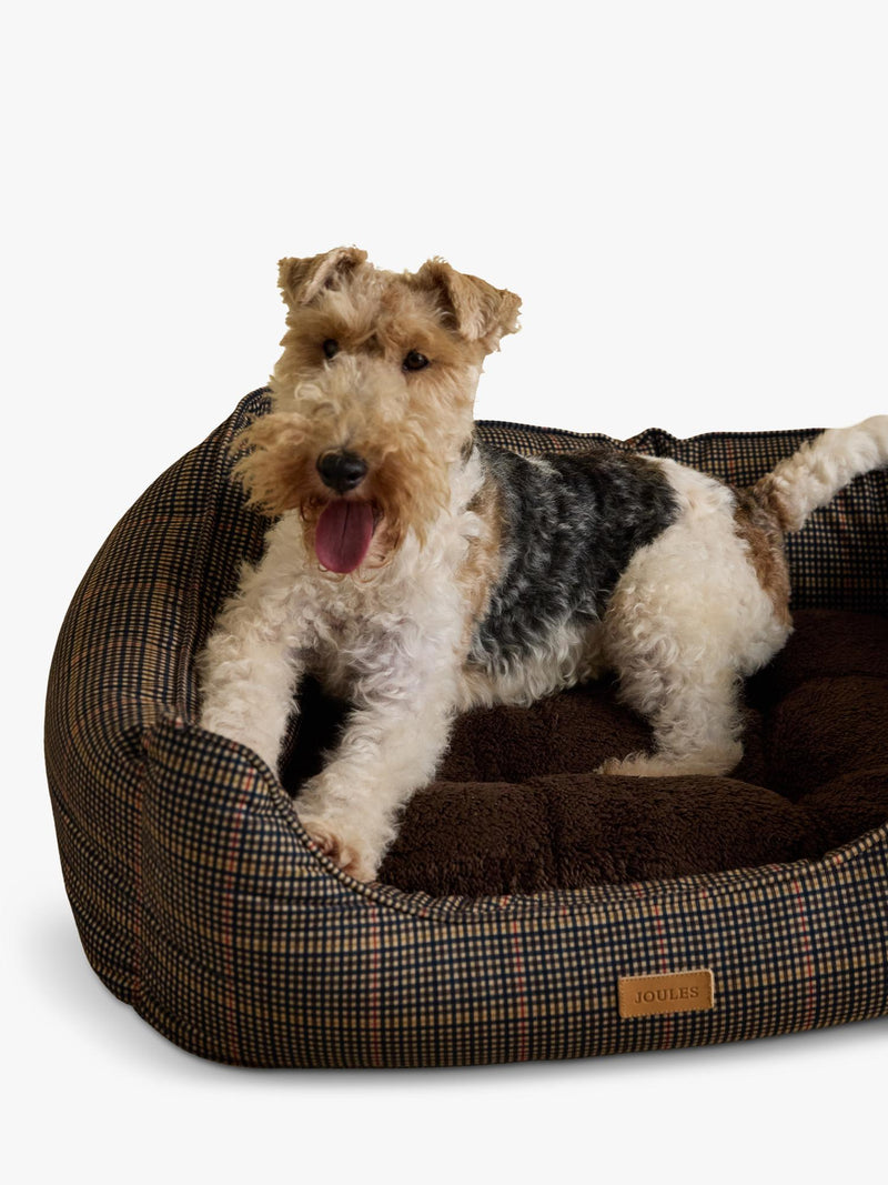Joules Henson Check rectangular pet bed, UK version