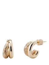 John Lewis TUTTI Double Hoop Earrings Gold- Buy online at McGrocer