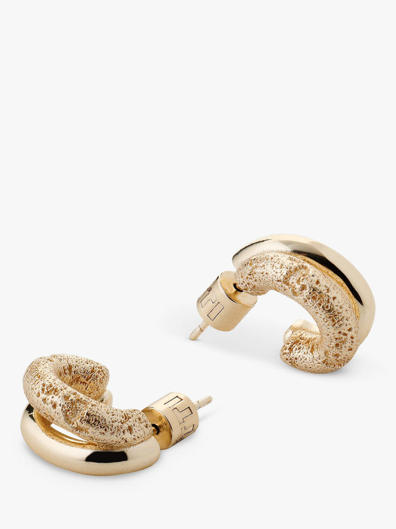 TUTTI gold plated double hoop earrings 1.6cm height, UK version