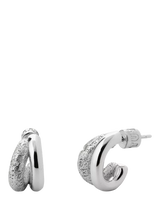 John Lewis TUTTI Mirage Double Hoop Earrings Silver- Buy online at McGrocer