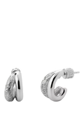 TUTTI Mirage double hoop earrings silver plated, UK version