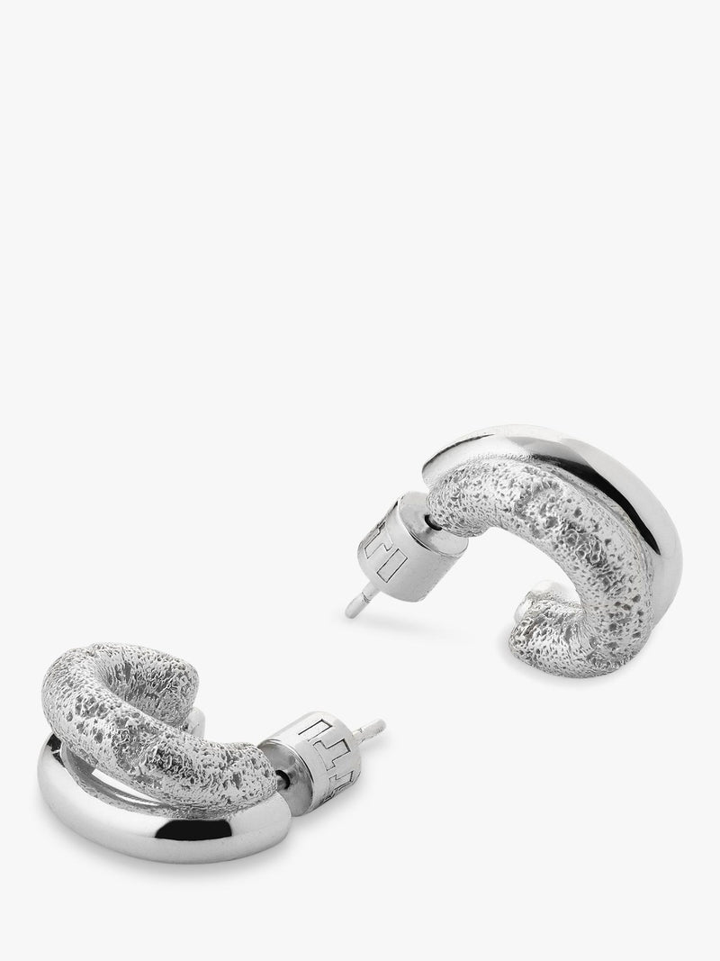 TUTTI Mirage double hoop earrings silver plated, UK version