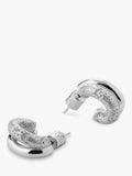 TUTTI Mirage double hoop earrings silver plated, UK version