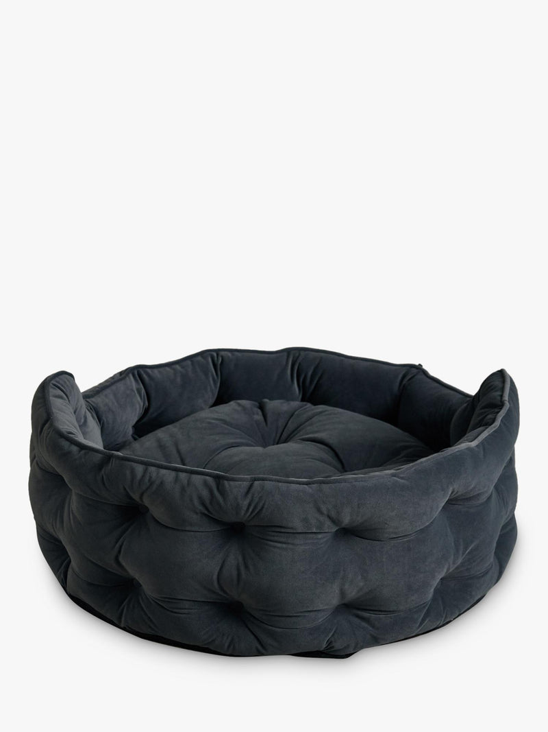 Joules velvet Chesterfield pet bed 51cm (British brand)