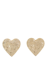 John Lewis TUTTI Flat Heart Gold Stud Earrings 2cm- Buy online at McGrocer