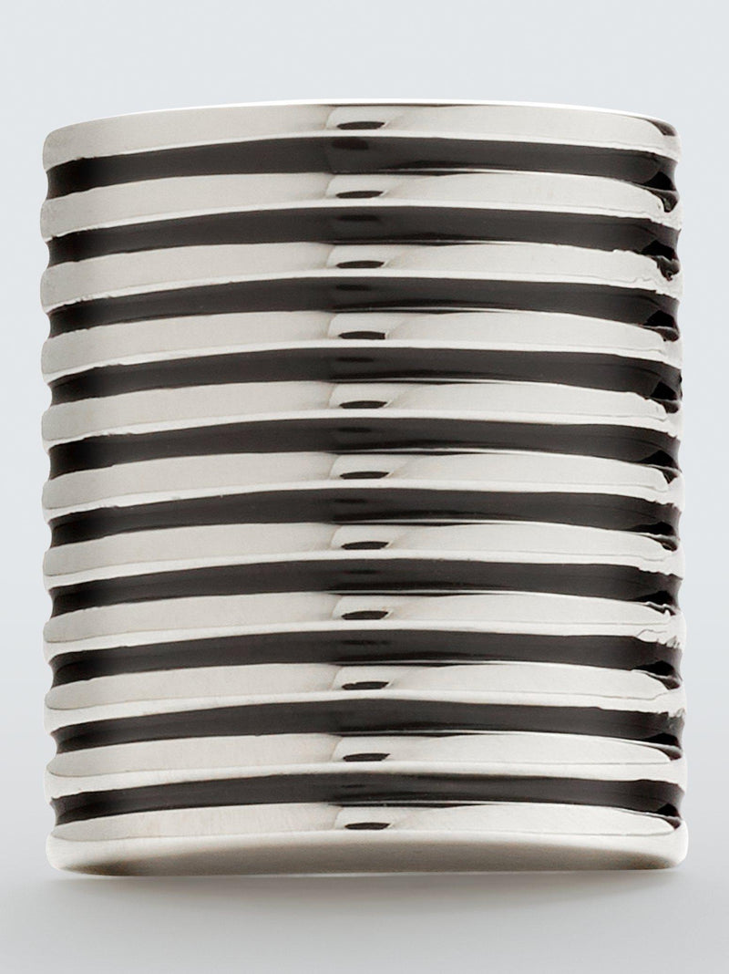 John Lewis ribbed dome cufflinks silver - British product