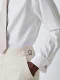John Lewis round mother of pearl cufflinks white - British product