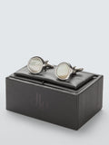 John Lewis round mother of pearl cufflinks white - British product