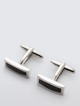 John Lewis John Lewis Onyx Low Curve Rectangle Cufflinks, Black- Buy online at McGrocer