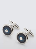 John Lewis navy enamel cufflinks - British product