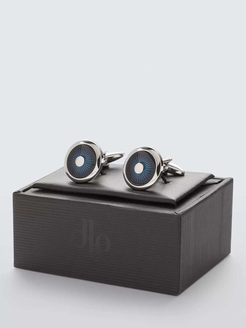John Lewis navy enamel cufflinks - British product