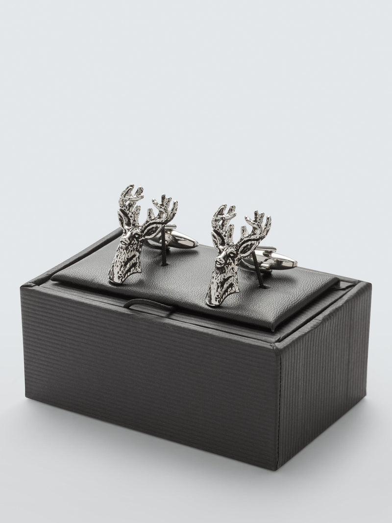 John Lewis stag cufflinks silver (British brand)