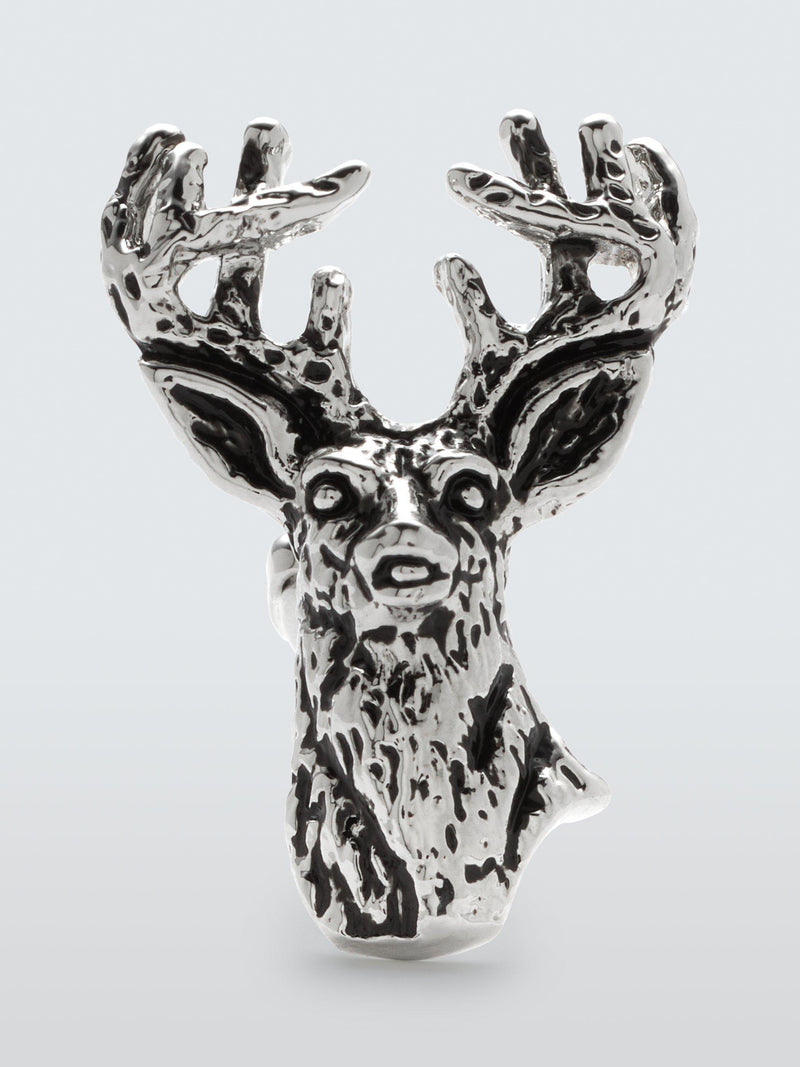 John Lewis stag cufflinks silver (British brand)