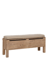 John Lewis nkuku Teni Reclaimed Wood Storage Bench, Natural- Buy online at McGrocer