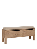 nkuku Teni storage bench in natural reclaimed wood (British brand)