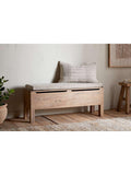 nkuku Teni storage bench in natural reclaimed wood (British brand)