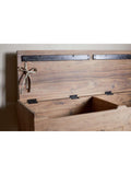 nkuku Teni storage bench in natural reclaimed wood (British brand)