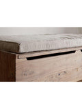 nkuku Teni storage bench in natural reclaimed wood (British brand)