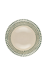 John Lewis nkuku Juniper Drop Ceramic Dinnerware Set, Cream/Green, 12 Piece- Buy online at McGrocer