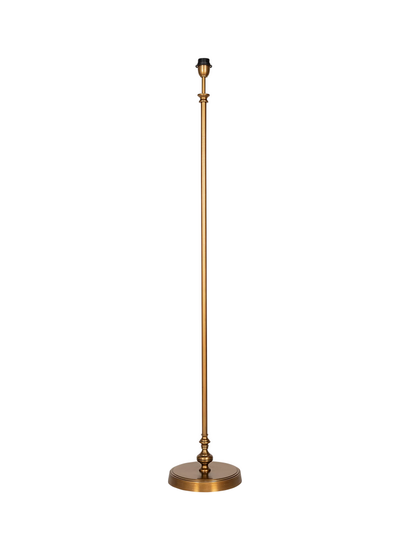 nkuku Ehadi floor lamp base antique brass, imported from the UK