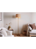 nkuku Ehadi floor lamp base antique brass, imported from the UK