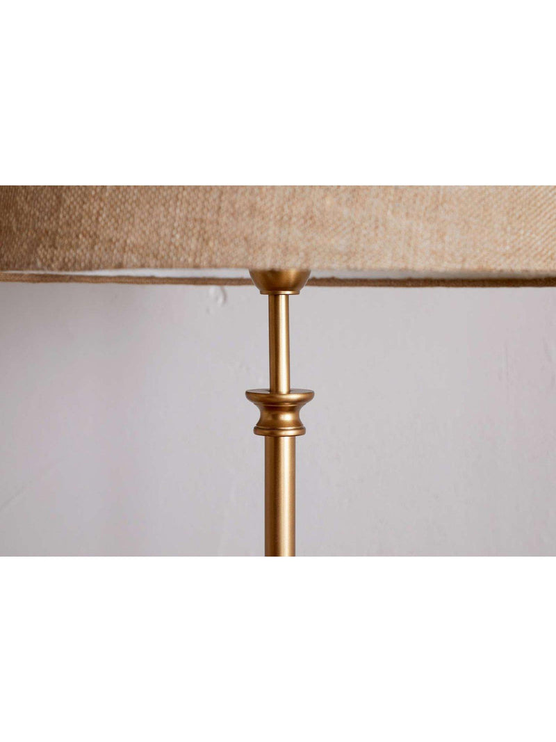 nkuku Ehadi floor lamp base antique brass, imported from the UK