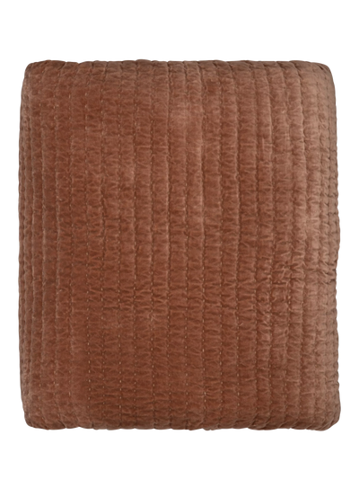 John Lewis nkuku Nidra Quilted Bedspread Rust- Buy online at McGrocer