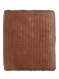 nkuku quilted bedspread rust king size, UK version