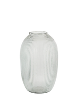 John Lewis nkuku Linsy Ribbed Glass Vase Clear H40cm- Buy online at McGrocer
