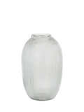 nkuku ribbed glass vase 40cm clear (British brand)