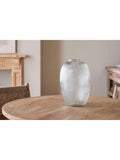 nkuku ribbed glass vase 40cm clear (British brand)