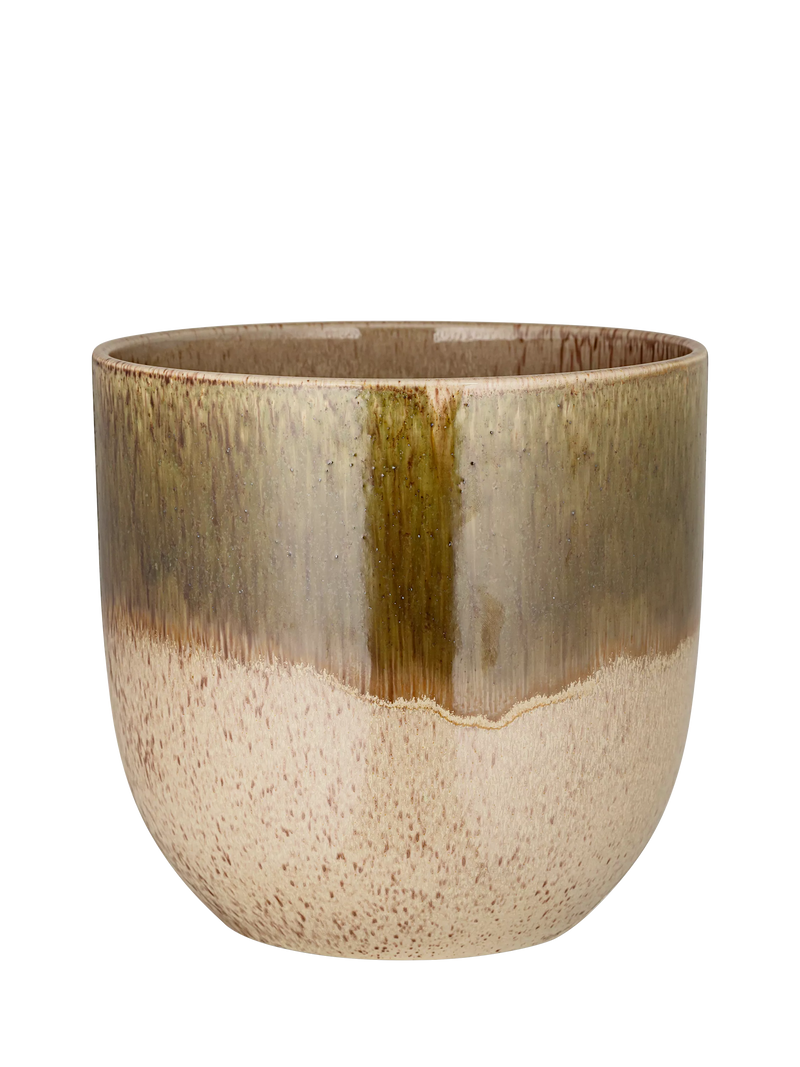 nkuku ceramic plant pot green cream large 23.5cm (British brand)