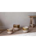 nkuku ceramic plant pot green cream large 23.5cm (British brand)